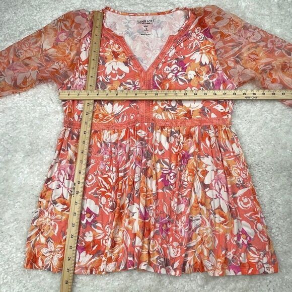 Torrid Super Soft Knit Babydoll Fabric Mix Balloon Sleeve Blouse Top - Picture 9 of 12